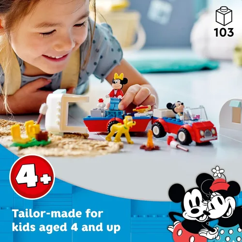 Miniatura 2 de LEGO Disney Mickey Mouse y Minnie Mouse 10777 - Juguete de construcción con furgoneta, coche y figura de Pluto, para niños de 4 años