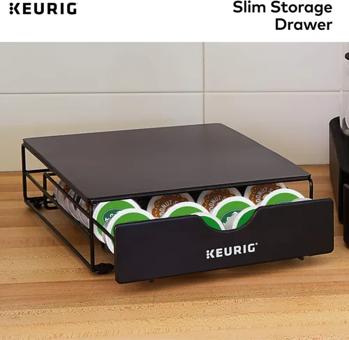 Miniatura 7 de Keurig Slim - Cajón de almacenamiento sin ruedas, para cápsulas de café, con capacidad hasta para 24 cápsulas de Keurig K-Cup, color negro, Cajón