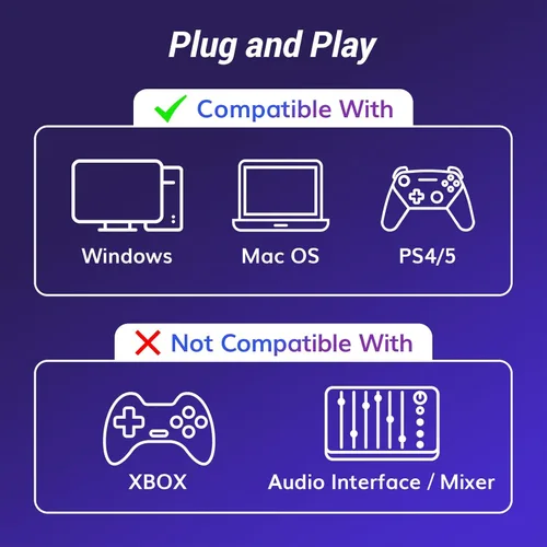 Miniatura 4 de TONOR Micrófono USB para juegos, juego de microfono de transmisión RGB, micrófono de computadora de grabación de podcasts para PS4/5, Discord