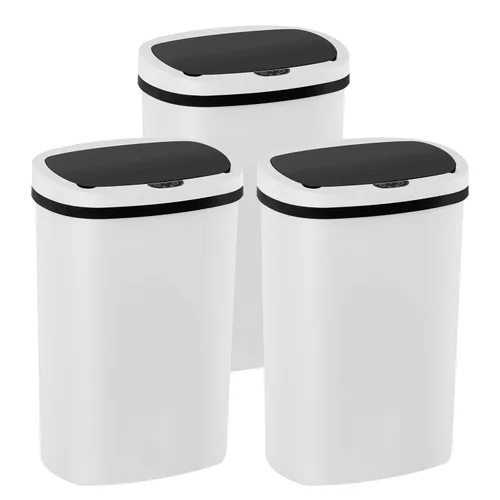 Miniatura 15 de PayLessHere Basurero de 13 galones de acero inoxidable Acero Tapa automática sin contacto con sensor de movimiento Bote de basura de cocina