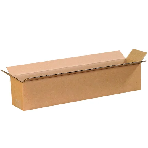 Box USA 2044 Caja de cartón corrugado, 20 pulgadas de largo x 4 pulgadas de ancho x 4 pulgadas de alto, kraft, para envío, embalaje y mudanza
