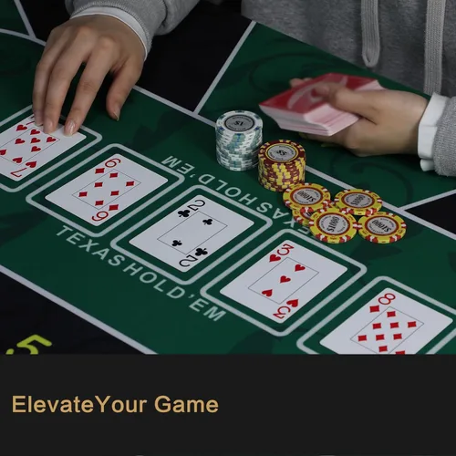 Miniatura 3 de Tapete de póquer Texas Hold'Em de 71 x 36 pulgadas, portátil, de goma, impermeable, reducción de ruido, adecuado para cualquier juego de mesa, bolsa