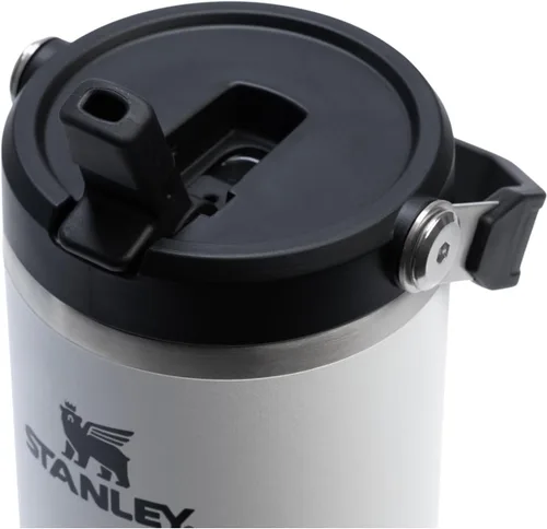 Miniatura 2 de STANLEY IceFlow 2.0 - Vaso con pajilla abatible con asa, 30 onzas, tapa giratoria y popote abatible, botella de agua a prueba de fugas, acero Tiza