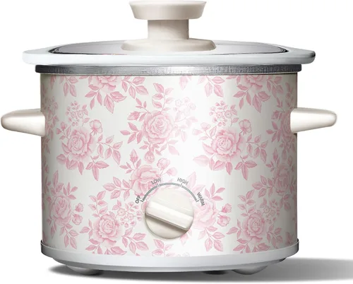 Miniatura 13 de COOK WITH COLOR 2QT Mini Olla de cocción lenta eléctrica redonda - Configuraciones ajustables, olla de gres extraíble, tapa de vidrio templado, apta