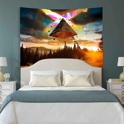 Miniatura 2 de Ine Ive Tapiz de naturaleza del bosque, Gravity Falls Tapiz de dibujos animados 40x30 pulgadas Fantasía Naturaleza Paisaje Decoración de pared