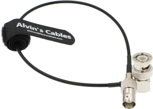 Alvin's Cables BNC macho de ángulo recto a BNC hembra SDI Cable para cámara 50 ohmios