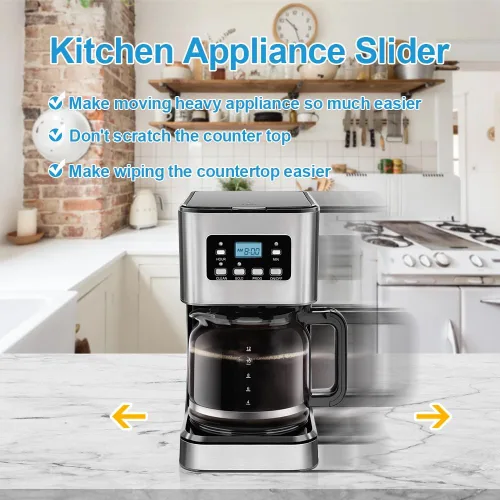 Miniatura 2 de Deslizadores de electrodomésticos de cocina, 16 piezas autoadhesivas para electrodomésticos pequeños, fáciles de mover y ahorrar espacio, accesorios