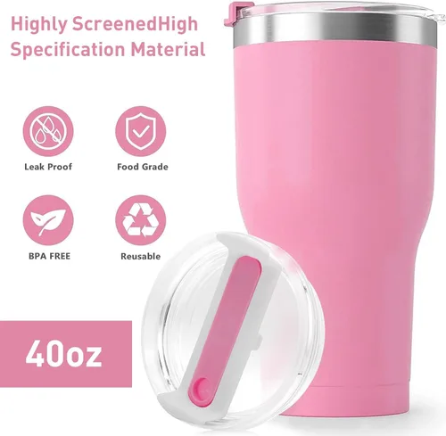 Miniatura 9 de 2 piezas de tapa de vaso para taza Stanley de 40oz, a prueba de polvo, a prueba de derrames, resistente a salpicaduras, tapa de repuesto para taza