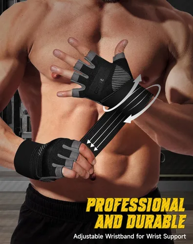 Miniatura 4 de Guantes de entrenamiento COFIT transpirables y antideslizantes, guantes de gimnasio para levantamiento de pesas para hombres y mujeres, agarre 5.