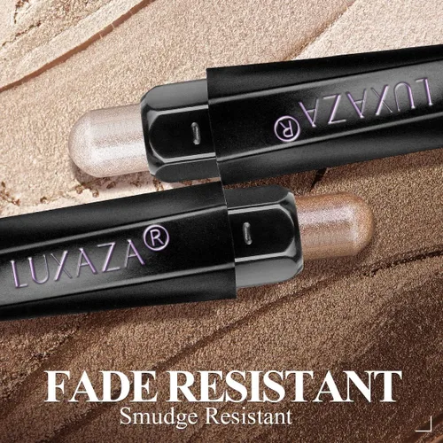 Miniatura 8 de 10 barras de sombra de ojos, brillo y neutro, color rosa champán, metálico, lápiz de sombra de ojos color crema con resistente a las manchas y al
