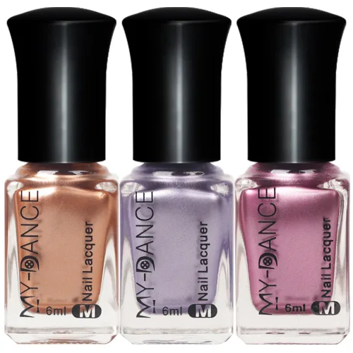Miniatura 5 de Esmalte de uñas marrón metálico con efecto espejo, duradero y de secado rápido, brillante cromo para manicura DIY (012#TJ, 6ml)