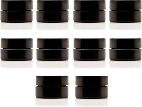 Miniatura 20 de Infinity Jars Tarro con tapa de rosca de 6.8 fl oz (6.76 fl oz) negro ultravioleta recargable estilo cosmético botella de viaje tarro de vidrio