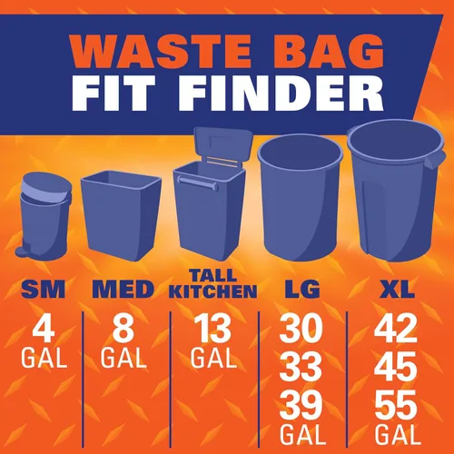 Miniatura 8 de Hefty Bolsas de basura ultra fuertes de 30 galones, bolsas de basura grandes de 30 galones, multiusos, cierre de cordón resistente a roturas