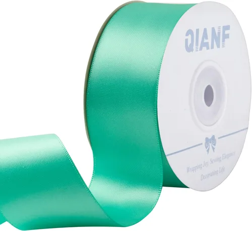 Miniatura 73 de QIANF Cinta plateada de satén de doble cara de 1-1/2 pulgadas para envolver regalos, lazos para el pelo, hacer cintas para el cabello, bandas