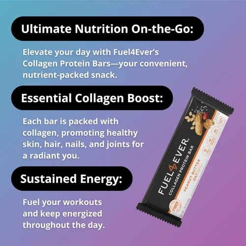 Miniatura 6 de Fuel 4 Ever Barras de proteína de colágeno, 0.45 onzas de proteína, sin gluten, sin lácteos, sin stevia o ingredientes artificiales añadidos