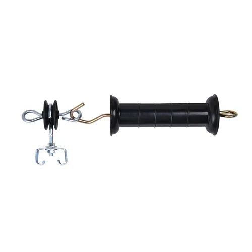 Miniatura 3 de Anclajes de manija de puerta de poste en T eléctrico de granja con doble gancho, acero galvanizado con tornillos fáciles, aisladores de poste en T
