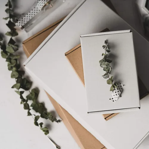 Miniatura 2 de RUSPEPA Caja de cartón corrugado reciclable pequeña de 50 unidades - 15 cm x 10 cm x 2.5 cm - Caja de cartón perfecta para el envío de pequeñas
