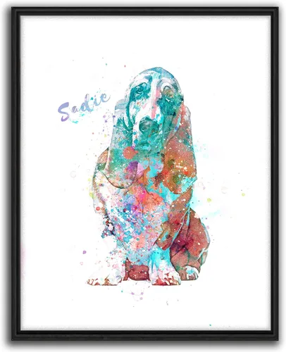 Miniatura 24 de Personal-Prints Regalo de arte personalizado para pared de perro, impresión artística moderna personalizada única de estilo acuarela La raza