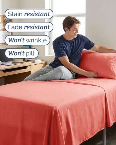 Miniatura 5 de Juego de sábanas de 3 piezas tamaño Twin XL - Sábanas cómodas, transpirables y refrescantes - Ropa de cama de lujo hotelero para mujeres, hombres