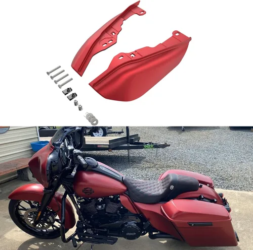 Miniatura 19 de Advanblack Deflectores de aire Road Glide Mid Frame 2024 compatibles con Harley Touring Street Glide, Road King, Electra Glide, 2009-2025