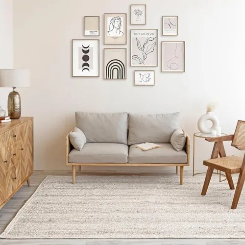 Miniatura 10 de Homemonde - Alfombra de yute, 2'x3', rectangular, decoración bohemia para el hogar, alfombra reversible y trenzada tejida a mano, estilo rústico