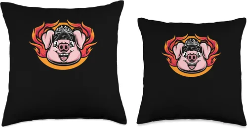 Miniatura 3 de Funny Mini Pig Cute Miniature Pig Owner Throw Pillow
