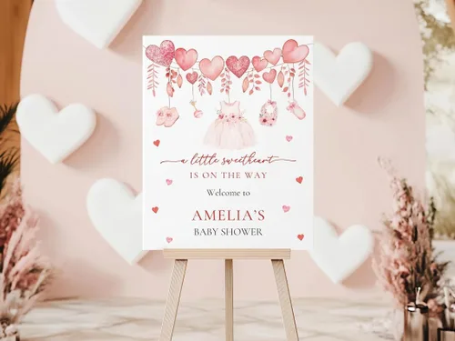 Miniatura 5 de Letrero de bienvenida para baby shower de oso