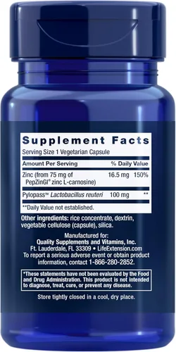 Miniatura 2 de Life Extension Gastro-Ease™, L-carnosina de zinc, probióticos Pylopass™ Lactobacillus reuteri, suplemento de digestión, salud intestinal, comodidad