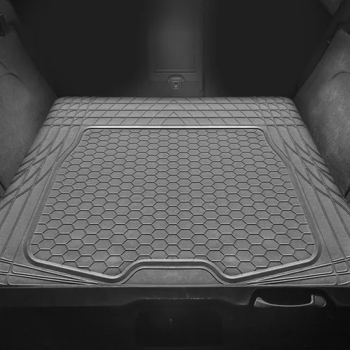 Miniatura 2 de TLH Tapete de carga gris de vinilo recortable semi personalizado, tapete de carga de goma grande de alta resistencia para automóviles, juego