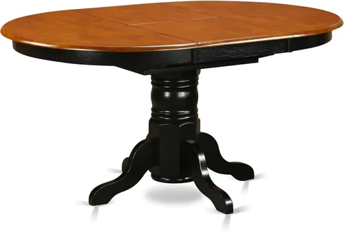 Miniatura 3 de East West Furniture AVAT5-BLK-C - Juego de mesa de comedor de 5 piezas para 4 personas, incluye una mesa de cocina ovalada con hojas de mariposa y 4