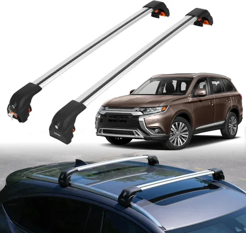 Miniatura 6 de ERKUL Barras transversales de techo para Mitsubishi Outlander Sport 2011-2025 Barras transversales de aluminio con bloqueo antirrobo para techo