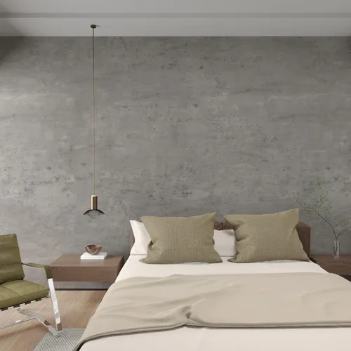 Miniatura 11 de 3yecao Papel tapiz de hormigón gris de gran tamaño de 16"×591" pulgadas, despegar y pegar, papel de contacto de hormigón gris grueso impermeable 3D