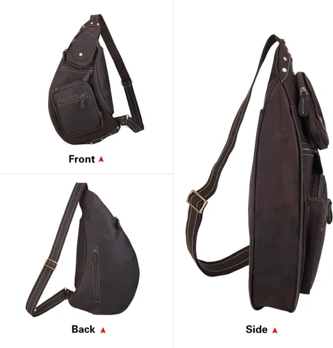Miniatura 8 de Polare - Mochila táctica de cuero de grano completo para acampar al aire libre