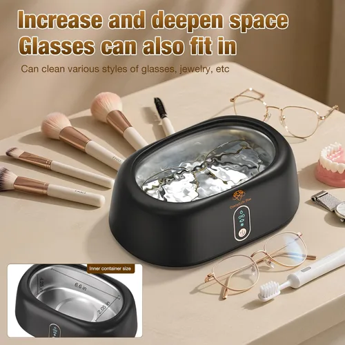Miniatura 5 de CrystalLifePlus - Limpiador ultrasónico de joyería de 45 KHz para anillos, anteojos, relojes, diamante, dentadura, Invisalign, máquina limpiadora