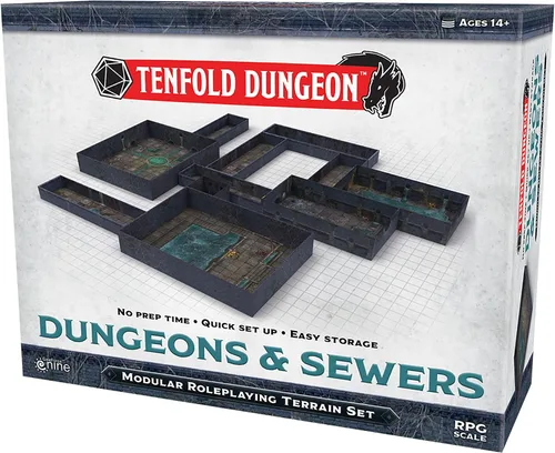 Miniatura 3 de Gale Force Nine Tenfold Dungeon: The Castle - Juego modular de terreno de juego de rol y 5e RPG Adventure, multicolor (GF9TFD01)