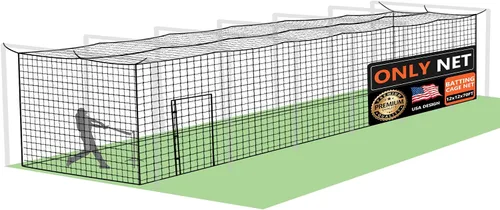 Miniatura 11 de ORIENGEAR Baseball Batting Cage Nets, ONLY NET, 70'L/55'L/35'L/20'L Baseball and Softball Cage Netting, 1.88" #45 Mesh, Professional Fully Enclosed