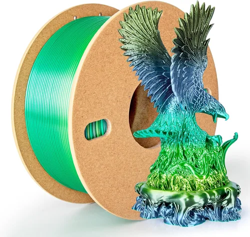 Miniatura 10 de Filamento de seda PLA para impresora 3D Filamento de seda PLA de triple color 1.75mm Filamento para impresión 3D Compatible con la mayoría de Tri