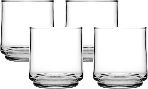 Miniatura 8 de Anchor Hocking Vasos con diseño cruzado (juego de 4, 10 onzas, aptos para lavaplatos)