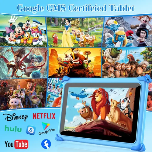 Miniatura 3 de Tableta infantil de 7 pulgadas para niños de 3 a 7 años, 32 GB, con funda protectora, tabletas de aprendizaje Android para niños con WiFi, YouTube