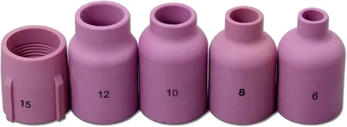 RIVERWELD TIG - Boquilla de alúmina con lente de gas, vasos de cerámica Jumbo de gran diámetro 53N87 12# 3/4 pulgadas 53N88 5/8 pulgadas #10 53N89