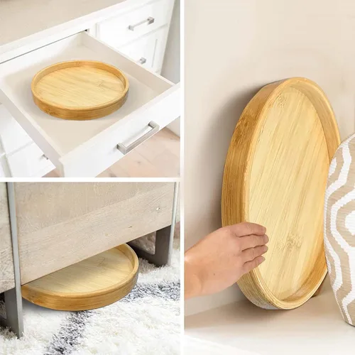 Miniatura 5 de Mesa de clip para el brazo del sofá, mesa multifunción para sofá, bandeja de sofá de bambú con clip en la mesa auxiliar para sofás anchos, bandeja