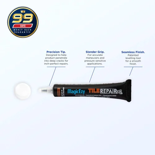 Miniatura 2 de MagicEzy Tile RepairEzy (Blanco) - Relleno de reparación de azulejos de cerámica para reparar astillas y grietas - Adhesión súper fuerte - Cerámica