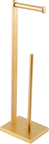 GERZWY Titular de papel higiénico dorado con reserva SUS 304 Soporte de acero inoxidable Soporte de toalla de papel moderno DZY022-BE Negro
