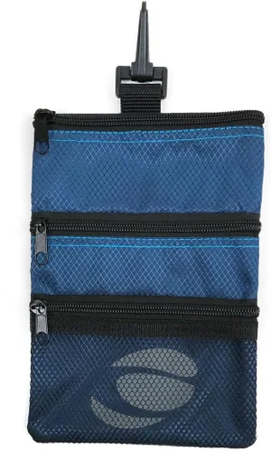 Miniatura 7 de Orlimar Bolsa de accesorios de golf desmontable, 3 bolsillos con cremallera para objetos de valor y accesorios de golf, se engancha a tu bolsa