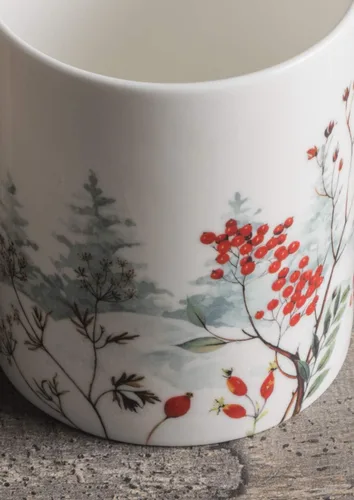 Miniatura 8 de Maison d' Hermine Taza de café con asas, tazas de porcelana fina de hueso, paquete de dos tazas de té para bebidas calientes, capuchino, latte, 015