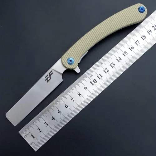 Miniatura 2 de Eafengrow EF939 cuchillo plegable de bolsillo con hoja de acero D2 y mango G10; cuchillo plegable de bolsillo EDC para supervivencia en camping y al
