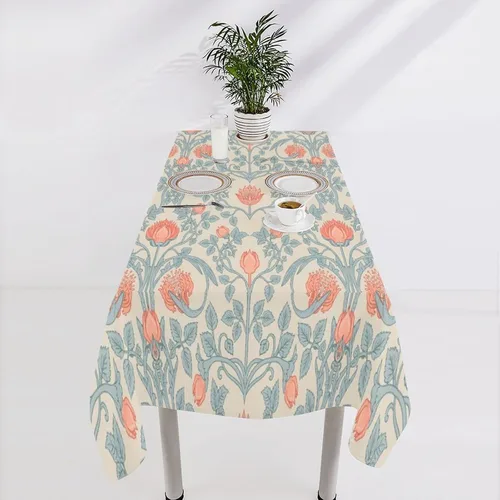 Miniatura 94 de Mantel Floral Retro de Pájaros, Diseño Original Bohemio William Morris Estampado Cubierta de Mesa para Hogar Picnic Fiesta Comedor Cocina William
