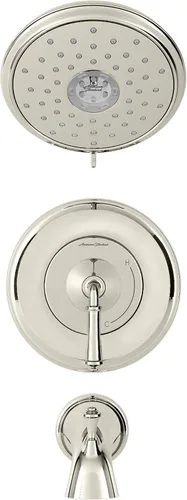Miniatura 2 de American Standard TU052508.013 Delancey - Kit de molduras para bañera y ducha con cartucho para ahorrar agua, níquel pulido