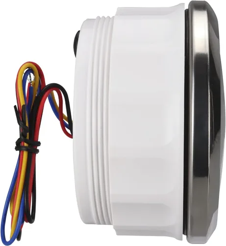 Miniatura 2 de MOTOR METER RACING Serie Pro W 85mm 3-3/8" Tacómetro 4000 RPM para motor de gasolina diésel con medidor de horas Dial blanco LED rojo Impermeable
