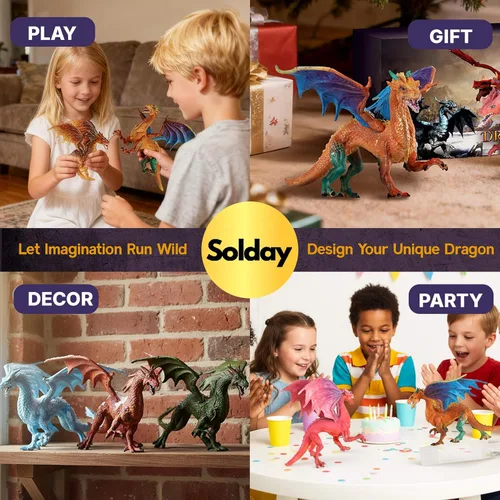 Miniatura 5 de Kits de pintura de juguetes de dragón SOLDAY para niños Artes y manualidades Edades 3 6 5 7 9 12 Niños Niñas para hacer tus propias figuras pintadas